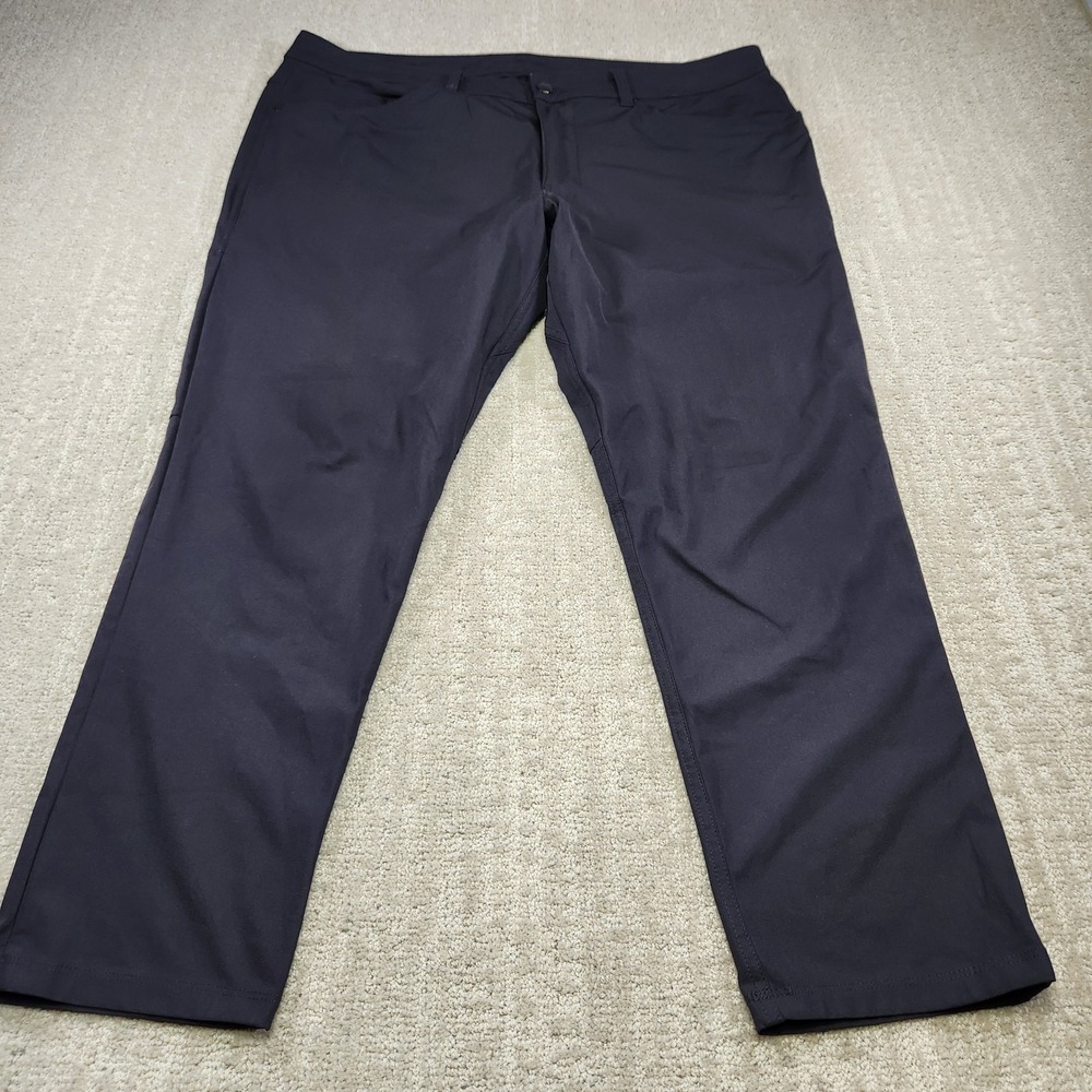 Lululemon Pants Men 38x28 ABC Slim Fit Performance Chino Black Golf Athleisure
